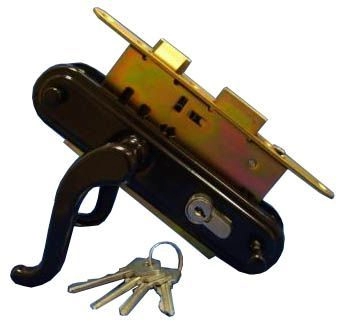  Замок врезной ЗВ4-3.02 ЧЕРНЫЙ с руч  