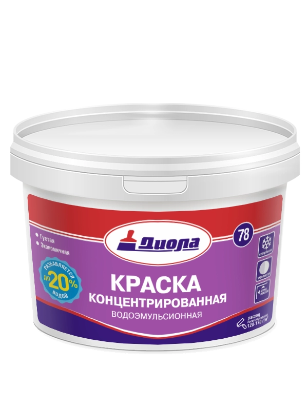  Краска в/эм концентр. Д-78  3,0кг  СУПЕРБЕЛАЯ