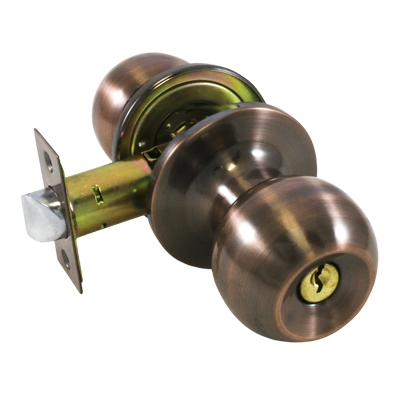  Защелка межкомн. СТАНДАРТ ШАР МЕДЬ ключ с фиксатором /9864/