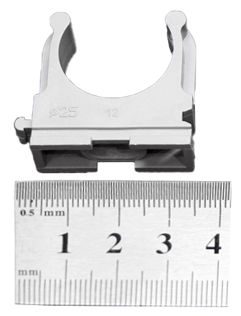  Держатель для труб, гофры (скоба-клипса) 25мм