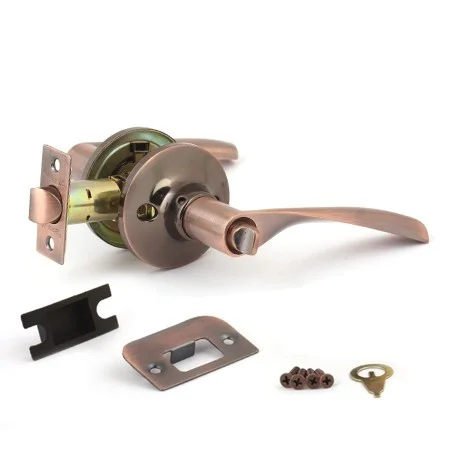  Защелка межкомн. AVERS РУЧКА МЕДЬ с фиксатором /7603/ 