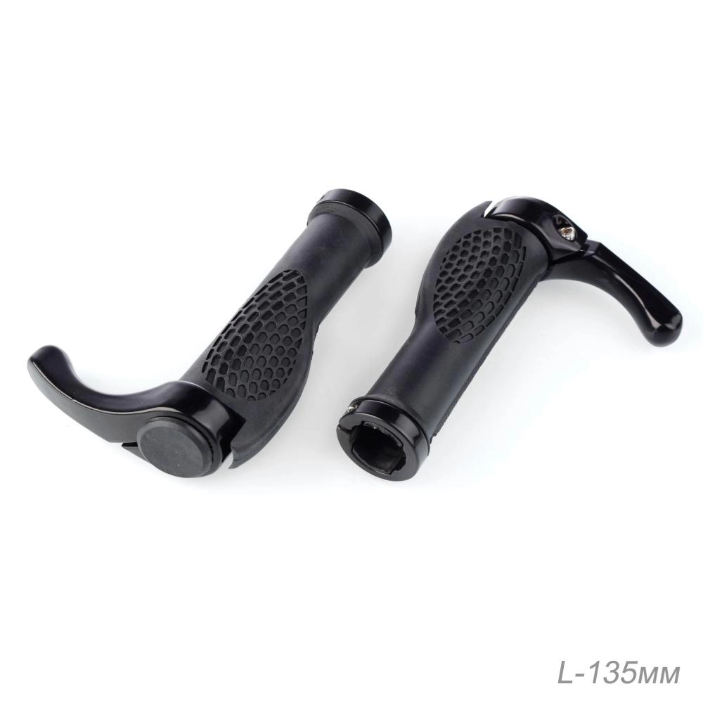  Грипсы 140мм, с алюм. рогами, черный /724206/ 