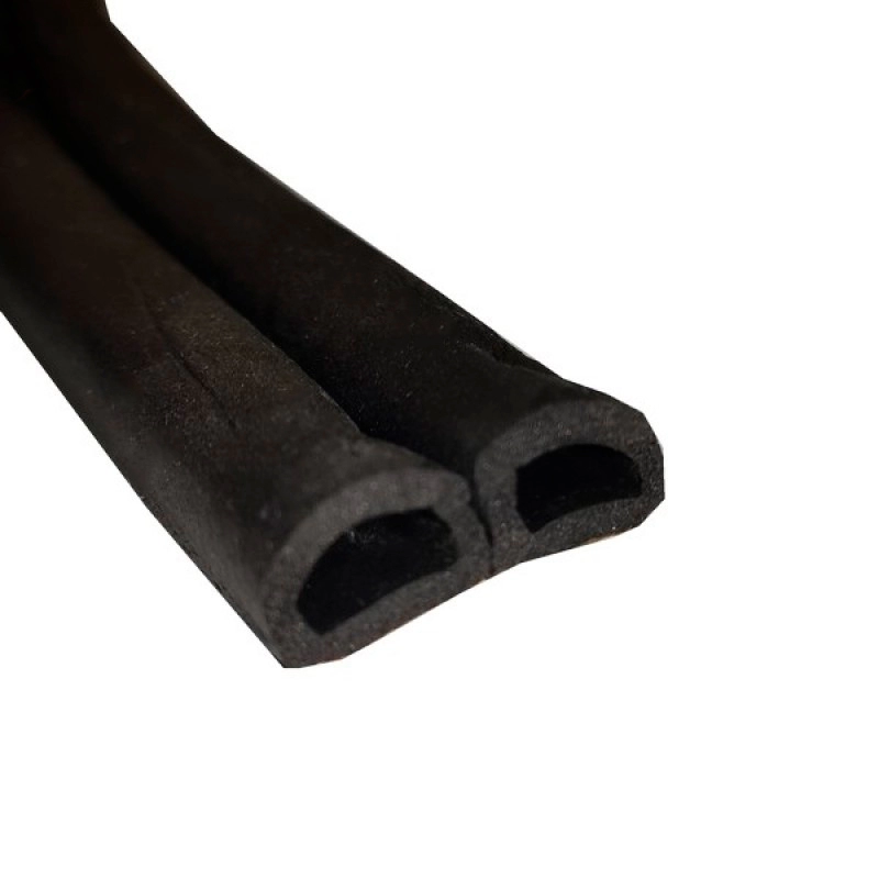  Уплотнитель самоклеящийся D 12*10мм 50м черный