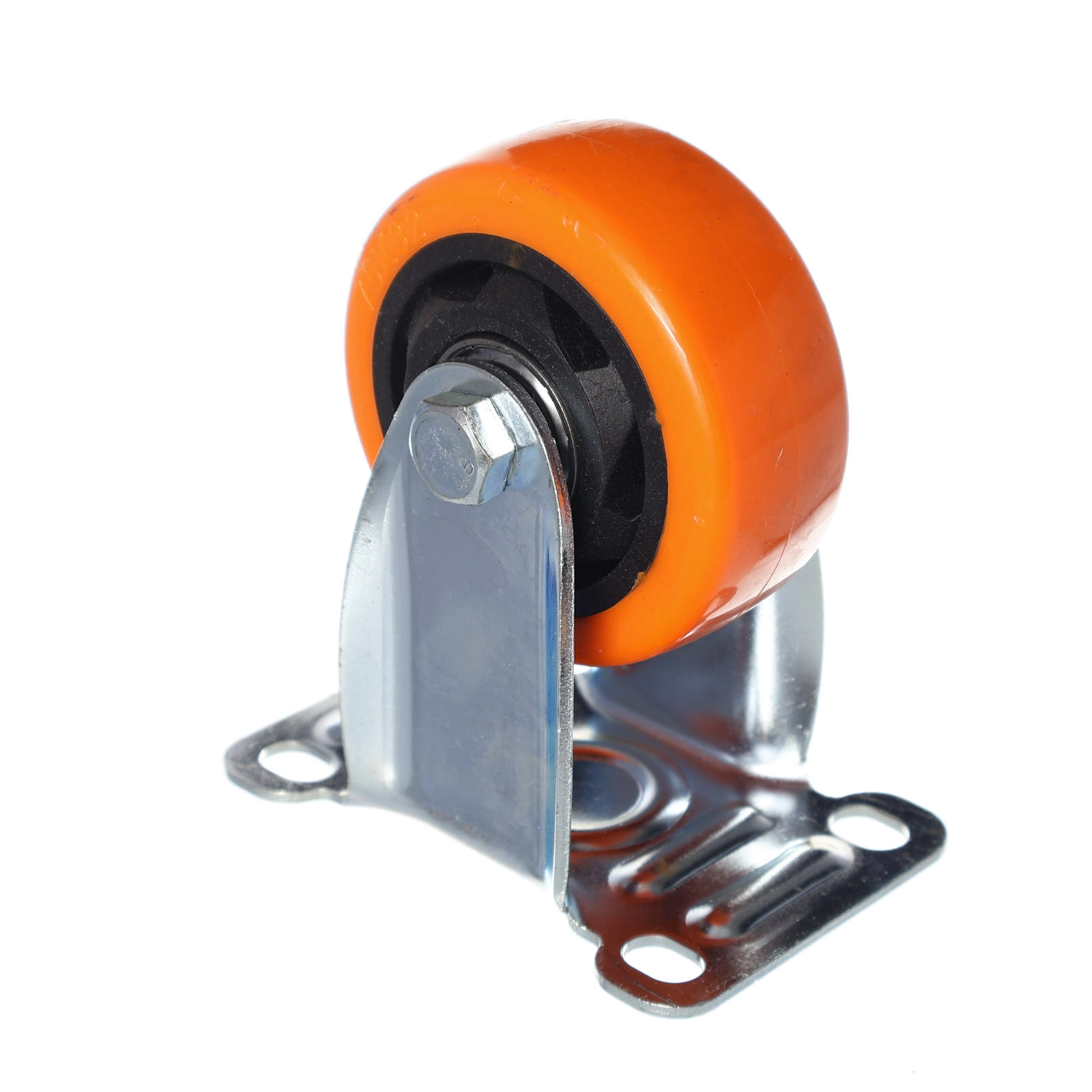  Опора колесная ПВХ неповоротная платформа  75мм /0358/