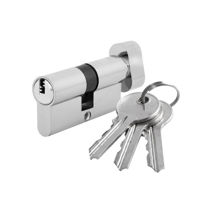  Цилиндровый механизм AVERS 60мм ЗОЛОТО ключ/вертушкой /12476/