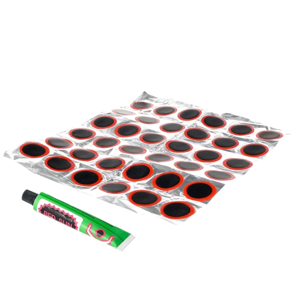  Аптечка велосипедная 48 заплаток 35х24мм, клей /741024/