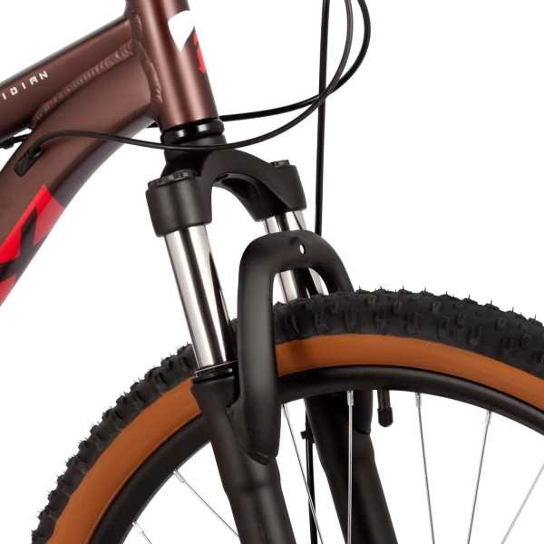  Велосипед FOXX MERIDIAN 26" коричневый, алюминий, рама 14" 
