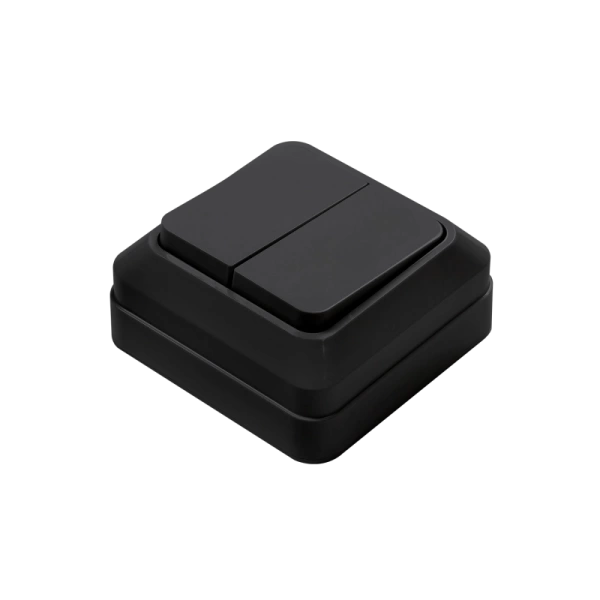  Выключатель InHome 2 ОП черный /61023/