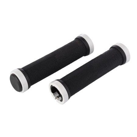  Грипсы 130мм, алюм. зажим, черный/белый /724190/