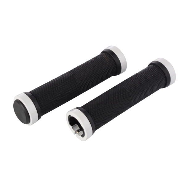 Грипсы 130мм, алюм. зажим, черный/белый /724190/