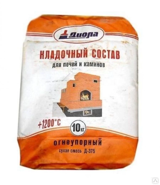  Кладочн.состав д/печ.и камин. (+1200`С) 10,0кг Д-375 
