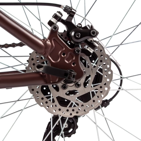  Велосипед FOXX MERIDIAN 26" коричневый, алюминий, рама 14" 