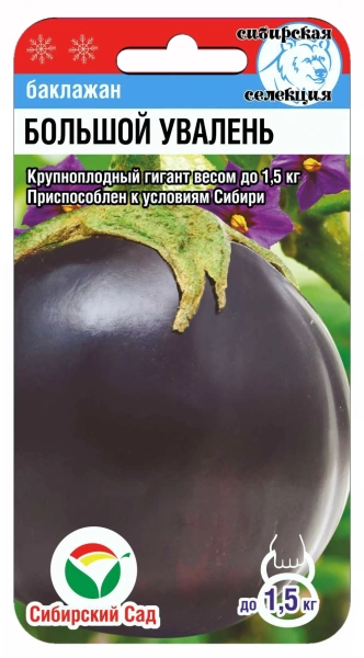  Баклажан Большой Увалень 20шт 15-20см Ср /332/ СС (27)