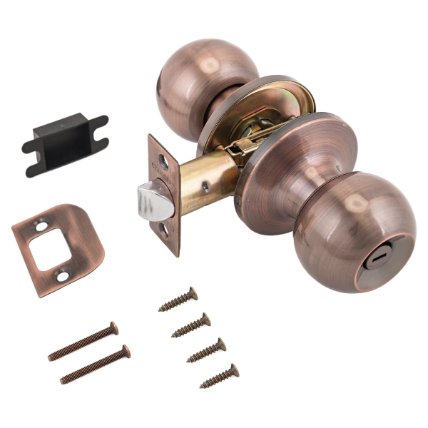  Защелка межкомн. СТАНДАРТ ШАР МЕДЬ с фиксатором /9868/