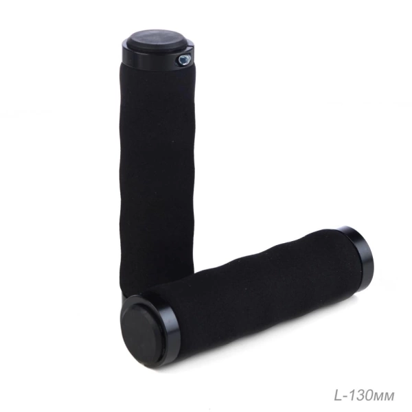  Грипсы 130мм, пена, алюм. зажим, черный /724220/ 