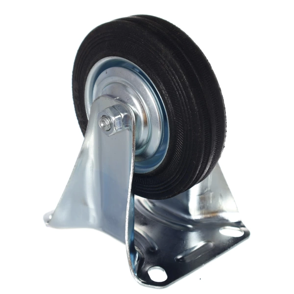  Опора колесная неповоротная платформа 100мм /0351/