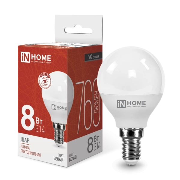  Лампа светодиодная   8Вт Е14 дневной свет /20556/ *