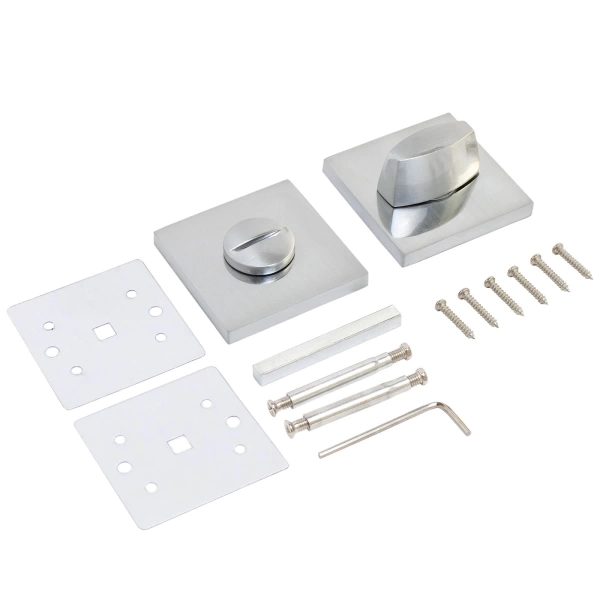  Защелка межкомн. АЛЛЮР "ТИНА" РУЧКА ХРОМ МАТОВЫЙ с фиксатором /15720/ 