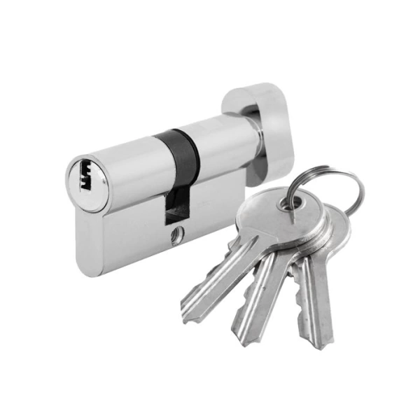  Цилиндровый механизм AVERS 60мм ЗОЛОТО ключ/вертушкой /12476/