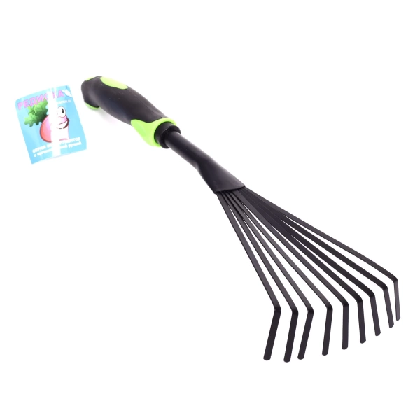   Грабли веерные 9 зубов пл ручка  /9636/ 