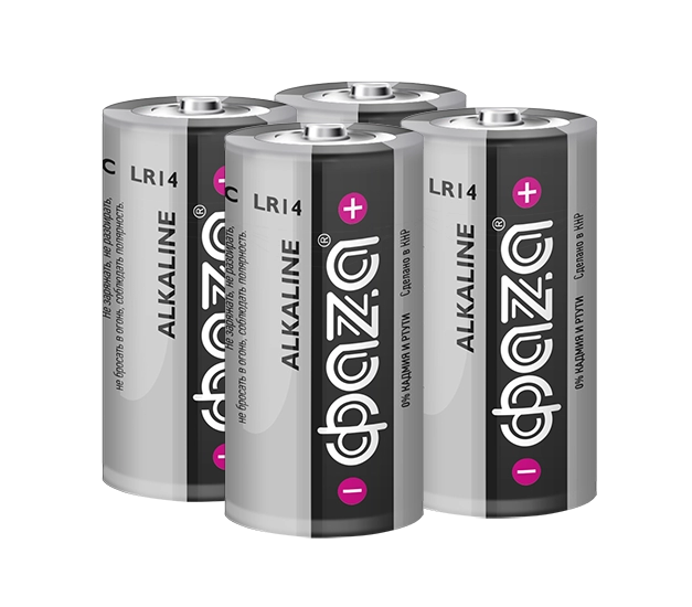  Батарейка щелочная  C ФАЗА (4) /33160/ *
