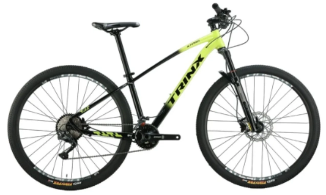  Велосипед TRINX 29" Х7 Pro рама 17", черный/зеленый-черный *