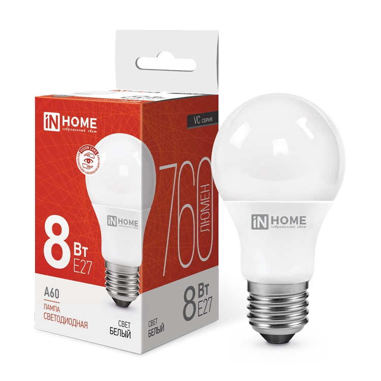  Лампа светодиодная   8Вт Е27 дневной свет /24028/