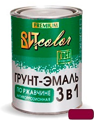  Грунт эмаль ВИТ COLOR  вишня  0,8кг по ржавчине 