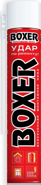  Пена  монтажная бытовая BOXER 600мл