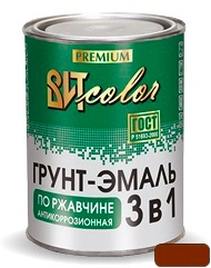  Грунт эмаль ВИТ COLOR  красно-кор  0,8кг по ржавчине 