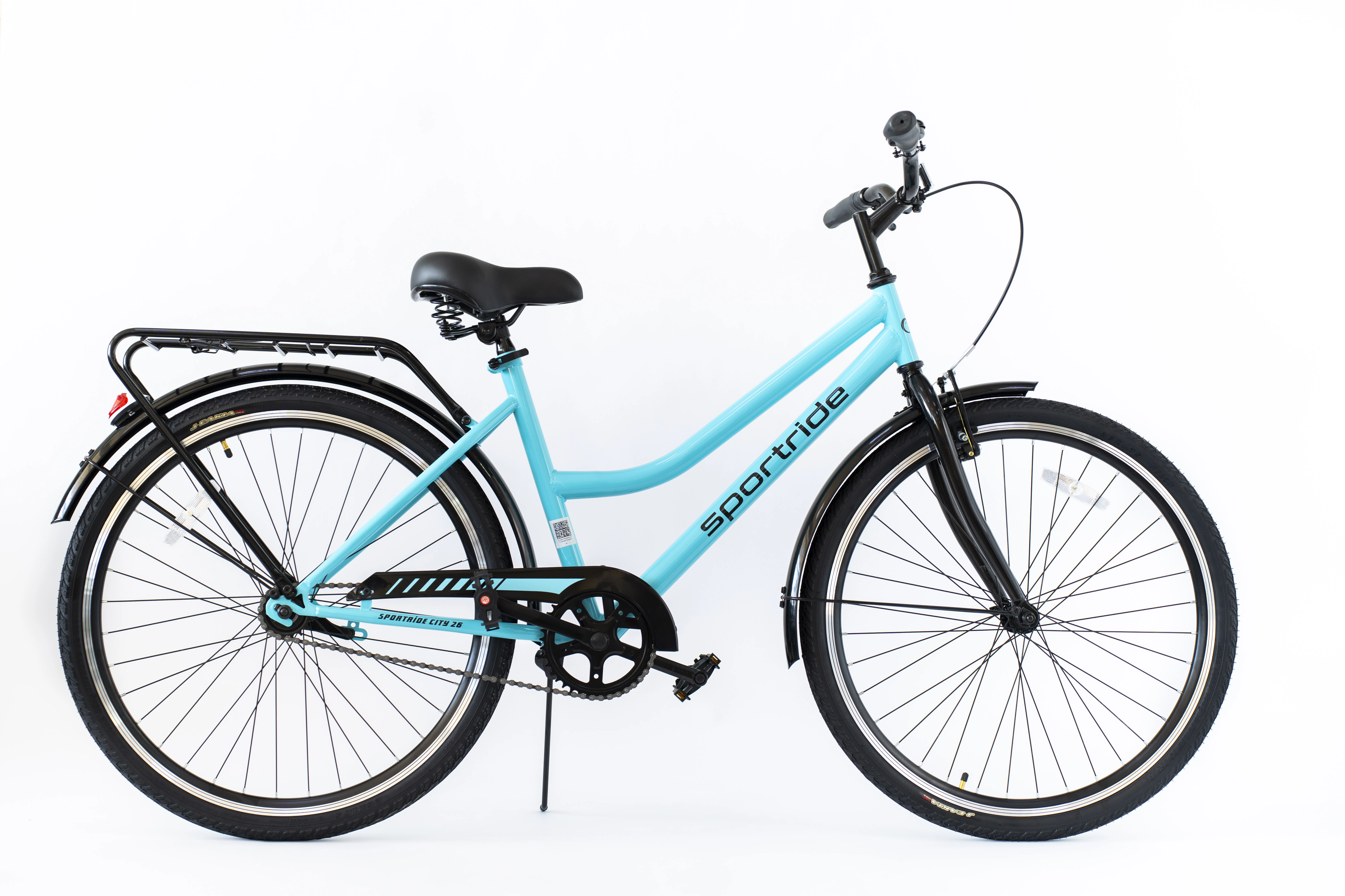  Велосипед SPORTRIDE CITY 26 (1 ск., рост OS) бирюзовый 2025