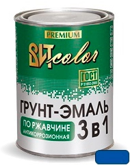  Грунт эмаль ВИТ COLOR  синяя  0,8кг по ржавчине 