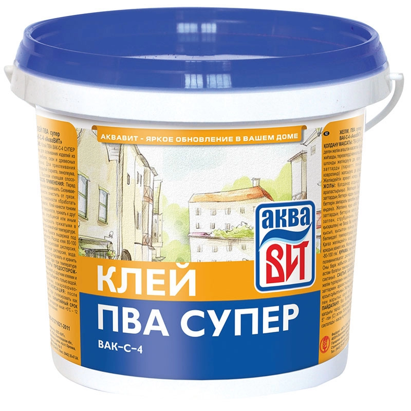  Клей ПВА супер 0,9кг ВАК-С-4 Аква ВИТ