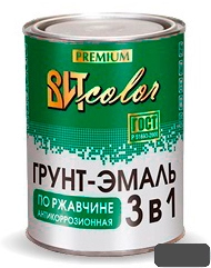  Грунт эмаль ВИТ КОЛОР графитовый серый 0,8кг по ржавчине 