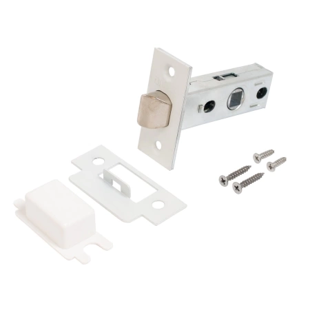  Защелка межкомн. АЛЛЮР "ТИНА" РУЧКА БЕЛЫЙ МАТОВЫЙ /15721/ 