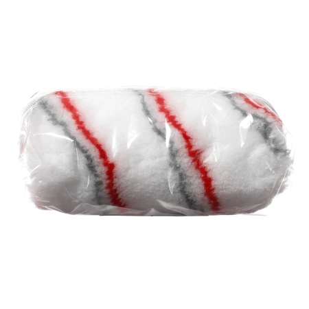  Ролик сменный ПОЛИЭСТР  100мм (с серо/красной полосой) /11-19/ *