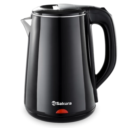  Чайник ЭЛЕКТР. 1,8л 1,8кВт SAKURA SA-2150 цв. диск нерж (двойная стенка) 