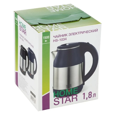  Чайник ЭЛЕКТР. 1,8л 1,5кВт HOMESTAR HS-1034 цв. диск нерж 