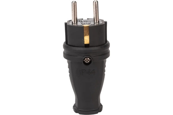  Каучук вилка прямая с/з 16А IP44 /10236/