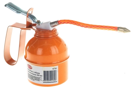  Масленка металл 300мл с гибким наконечником AV Steel /921-163/ *