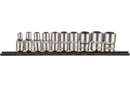  Нр торцевых головок АвтоДело (10пр) 1/4" /39845/