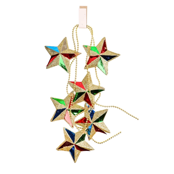  Бусы елочные 100см /378-282/ пл мультицвет