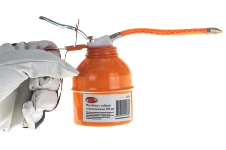  Масленка металл 300мл с гибким наконечником AV Steel /921-163/ *