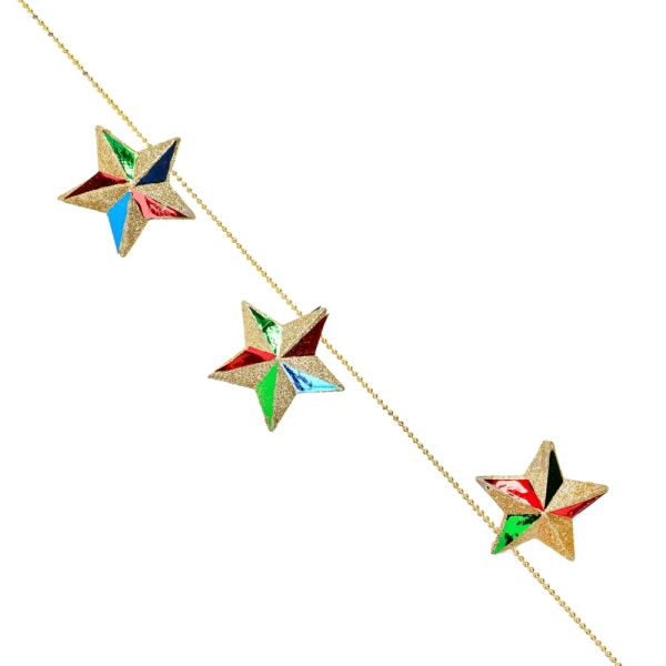  Бусы елочные 100см /378-282/ пл мультицвет