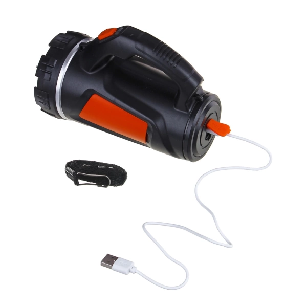  Фонарь прожектор аккум. 3Вт, 1000мАч, 4 режима, USB /223-040/ 