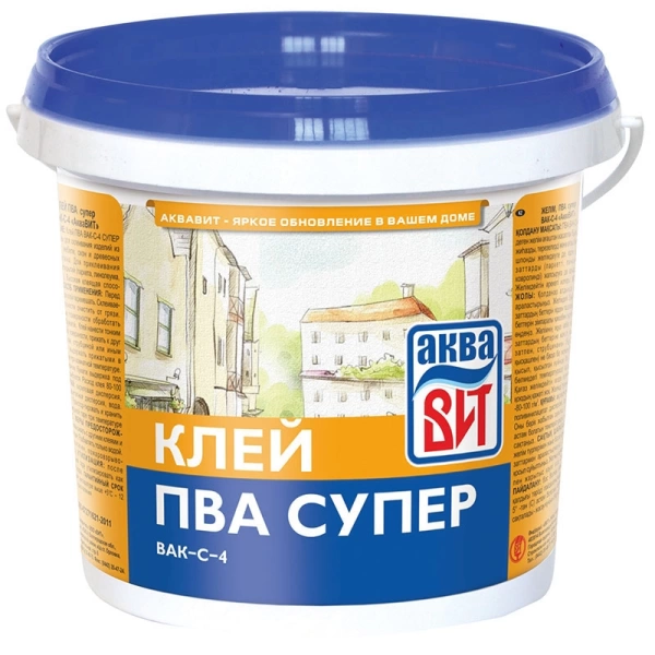  Клей ПВА супер 0,9кг ВАК-С-4 Аква ВИТ
